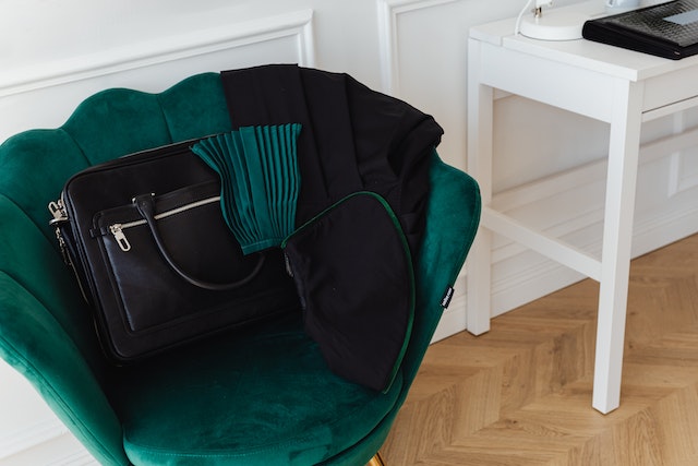 Green accent chair