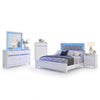 White LED 5 Piece Bedroom Set