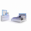 White LED 3 Piece Bedroom Set