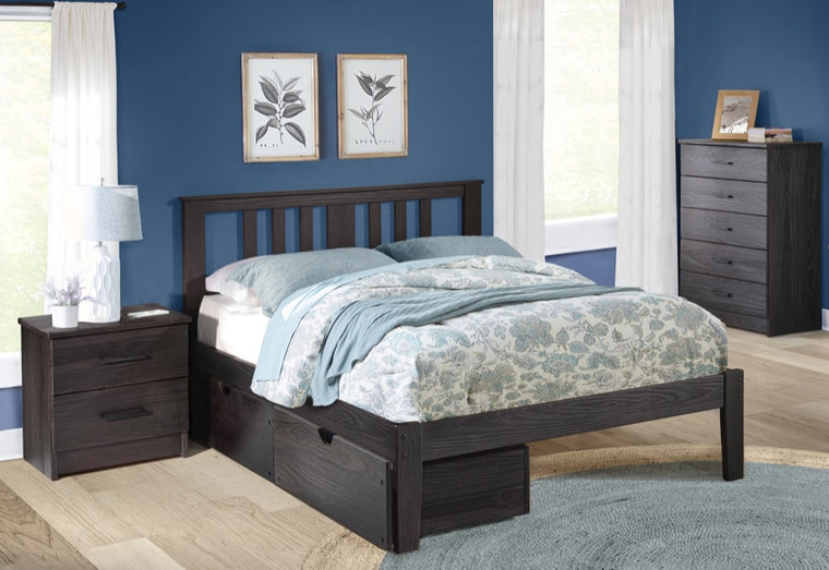 Portland Platform Storage Bed - Elbony