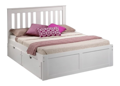 York Platform Bed - White