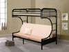 Black Twin over Futon Bunk Bed
