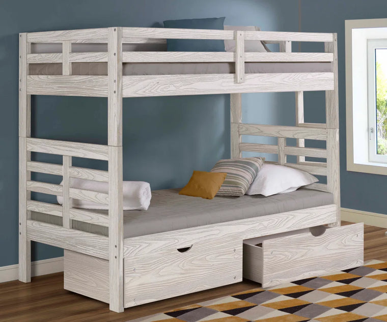 Birch Side Ladder Bunk Bed - Twin Over Twin