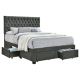 4 Draw Storage & Platform Bed - Charcoal