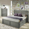 York Platform Storage Bed - Gray