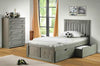 York Platform Storage Bed - Gray