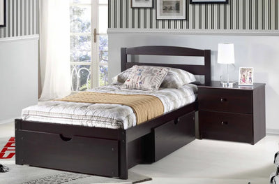 Berkley Espresso Platform Storage Bed