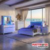 White LED 5 Piece Bedroom Set