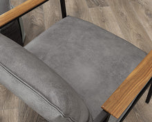 Load image into Gallery viewer, Modern Gray Faux Leather Armchair - Accent Chair
