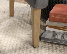 Load image into Gallery viewer, Gray Tweed with Faux Woodgrain Accent Chair
