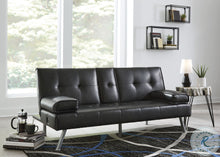 Load image into Gallery viewer, Klik Klac black sofa sleeper Including dual cup holders
