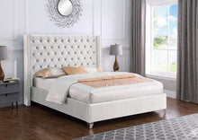 Load image into Gallery viewer, Velvet Platform Bed - Available in White, Gray, Blue
