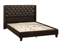 Load image into Gallery viewer, Diamond Black Leather Platform Bed
