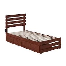 Load image into Gallery viewer, OX Platform Bed - Multiple Colors White Gray Walnut
