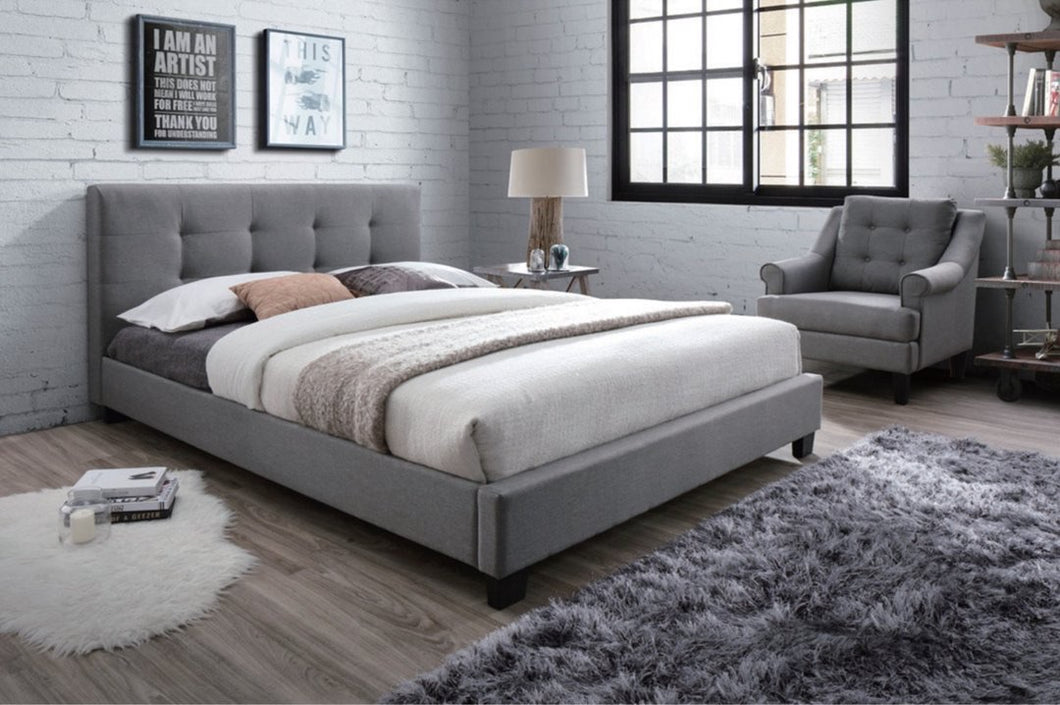 Leonardo Platform Bed - Available in Gray & Charcoal