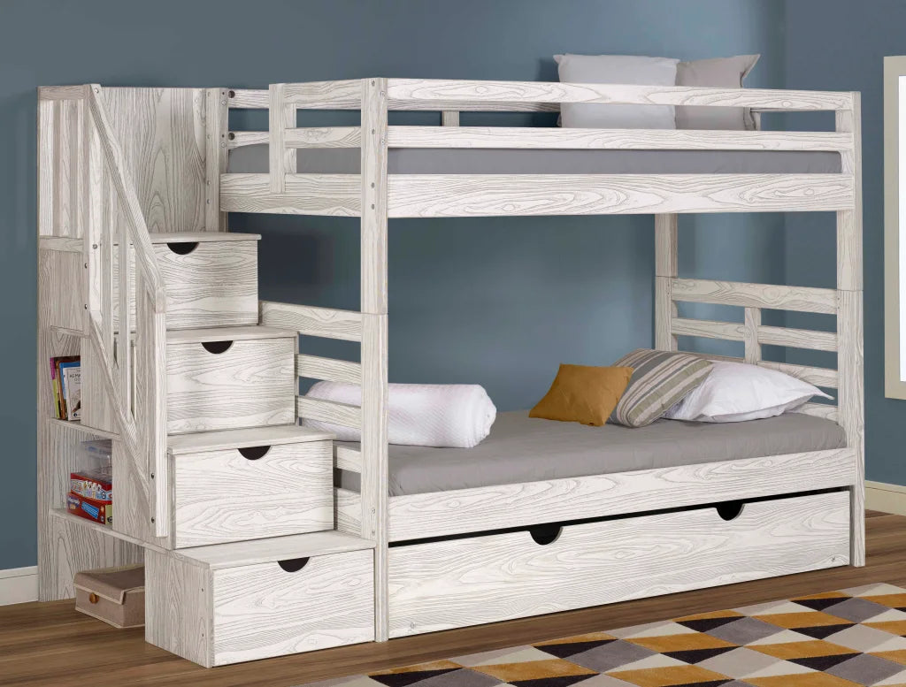 Birch Staircase Bunk Bed - Twin Over Twin