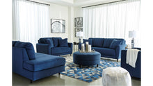 Load image into Gallery viewer, Enderlin Blue Velvet Sofa
