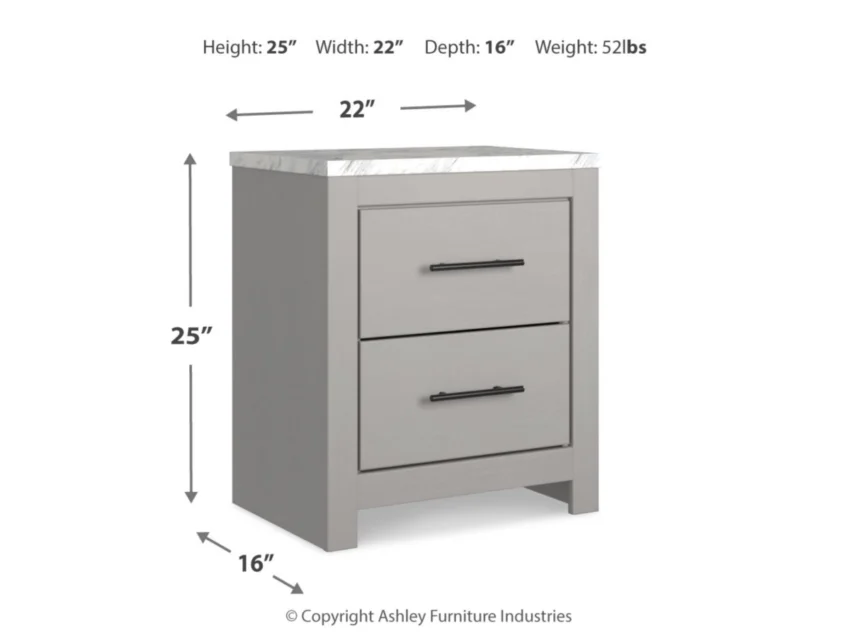 Cottonburg 22" 2 Drawer Nightstand